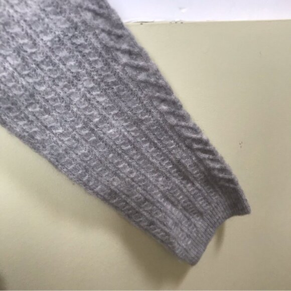 TAHARI NEW Cable Knit Oversized Mohair Wool Spandex Long Sweater Stretch Cozy L - Picture 9 of 16